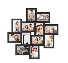 Collage Picture Frame Set Wall Mounted Multi Aperture For 12-4x6 Photos Open Box