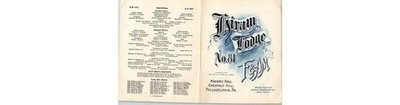Hiram Lodge No 81 Masonic Program Philadelphia PA 1956 Chestnut Hill Freemason