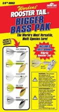 Worden's 3/8oz Rooster Tail Bigger Bass Pak Box Kit with Storage Box