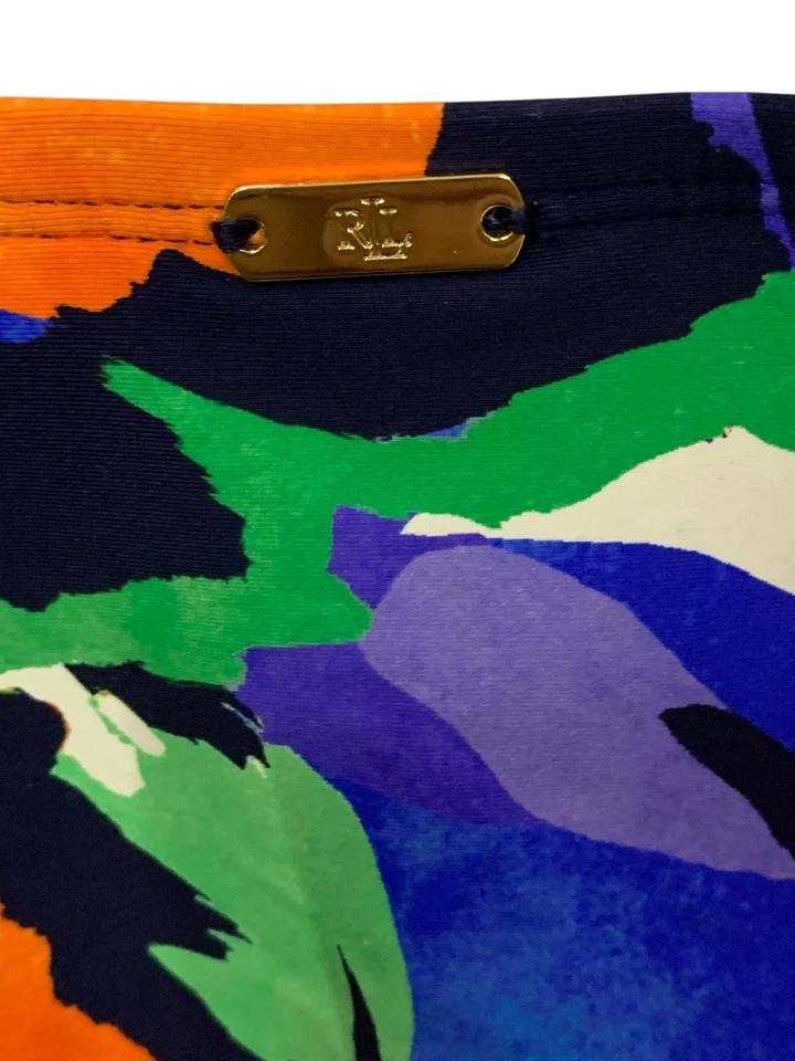 Traje de baño Ralph Lauren para mujer talla 16 de una pieza floral fruncido nuevo con etiquetas $165 Foto 4 de 4