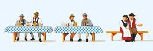 Preiser 10449 At The Oktoberfest (Pk6) Exclusive Figure Set HO/OO Gauge