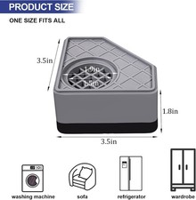Almohadillas Antivibración Para Lavadora - 12 Piezas De EVA - Reduce Ruidos Y Protege Suelos