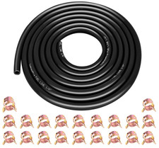 1/4 Inch ID Fuel Line Hose 10Ft  20 Hose Clamps for Small Gas Engines.
