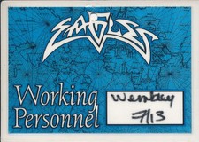 CONCERT TICKET - The Eagles @ Wembley Stadium 1996 Working Personnel pass 13/07