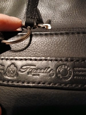 Vintage Fossil Handbag with Identifying Creed