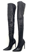 TOM FORD Womens Black Leather Over-the-Knee P...