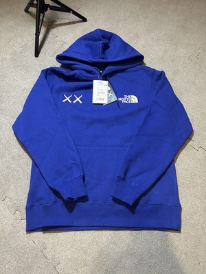 KAWS X The North Face Popover Hoodie Bolt Blue NWT. Size Small