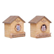 Pet Cremation Urn Pet Owner Memory Keepsake Storage with Photo Slot for Dogs and