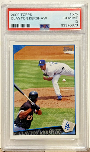 2009 Topps 575 Clayton Kershaw PSA Gem Mint 10 Los Angeles Dodgers