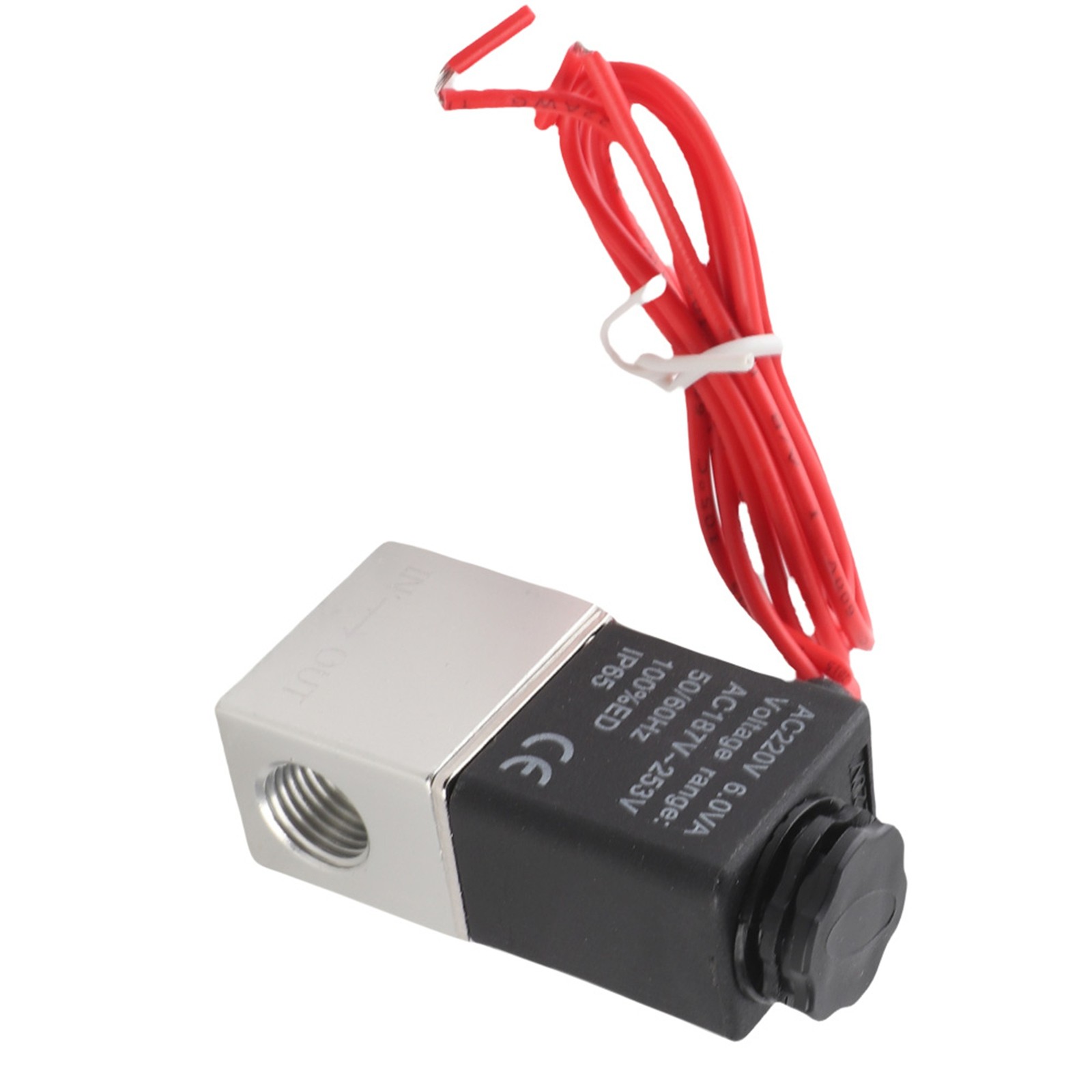 Direct Acting Solenoid Valve Water Air Oil Body Valve 220VAC(G1/8in) `☜