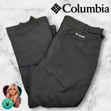 Columbia Women's 1X Bugaboo Snow Pants Omni-Heat Black Ski Water Resistant XL