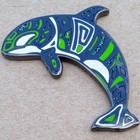 Orka Killer Whale Set of 4 Geocoins - w/ Glitter Enamel - Activated & Adoptable — photo 3