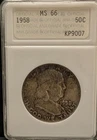 New Listing1958 Franklin Half Dollar NGC MS66  TONED
