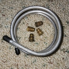 NOS New 1/4" x 3' Aluminum Tubing w/ Compression Fittings gas appliance pilot