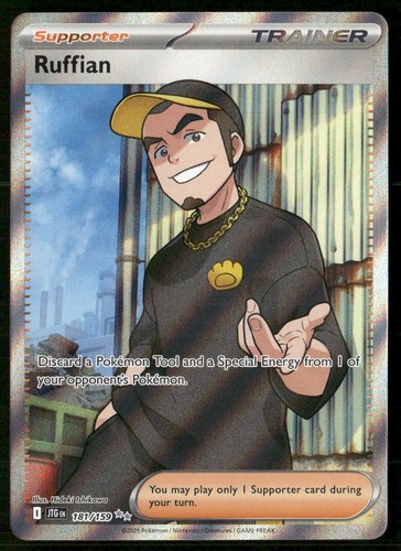 RUFFIAN 181/159 ULTRA RARE JOURNEY TOGETHER POKEMON HOLO NM
