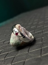 Handmade Size 8 Solid 925 Silver Ruby Ring 5mm Band