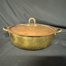 Rare! R Meersburg Hand Wrought Copper/Brass 8.5”W German Casserole -Karl Raichle