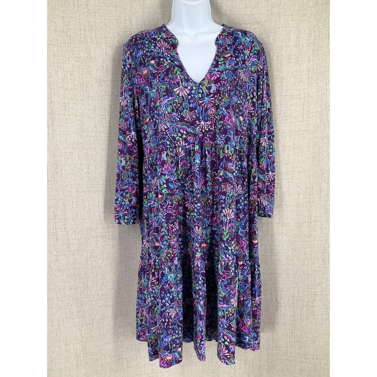 open lace back dress Lilly Pulitzer Berry Plaid Silk Dress