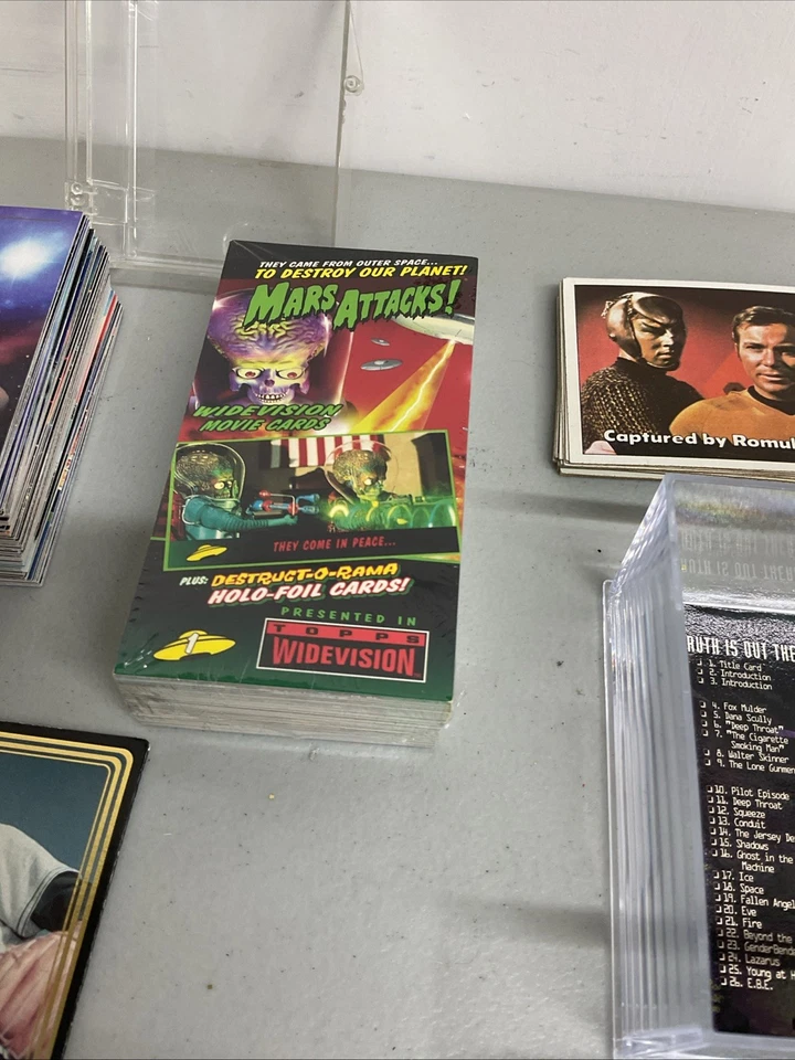 Mars Attacks Trading Cards Sealed, The X Files Cads￼, Star Trek Lot Trading Card - Image 2 of 4