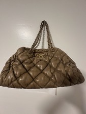 Authentic CHANEL Hobo Bag In Dark Beige/Tan W...