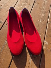 Rothy’s The Square In Cardinal Red Size 10.5 Ballet Flats EUC