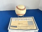 WHITEY FORD NY Yankees signed OMLB baseball  HOF -