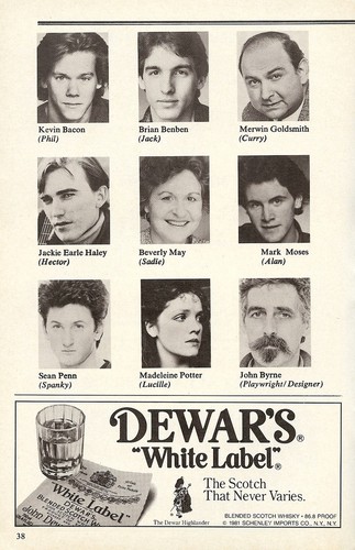Sean Penn "SLAB BOYS" Kevin Bacon / Jackie Earle Haley 1983 Broadway Playbill - Picture 3 of 4