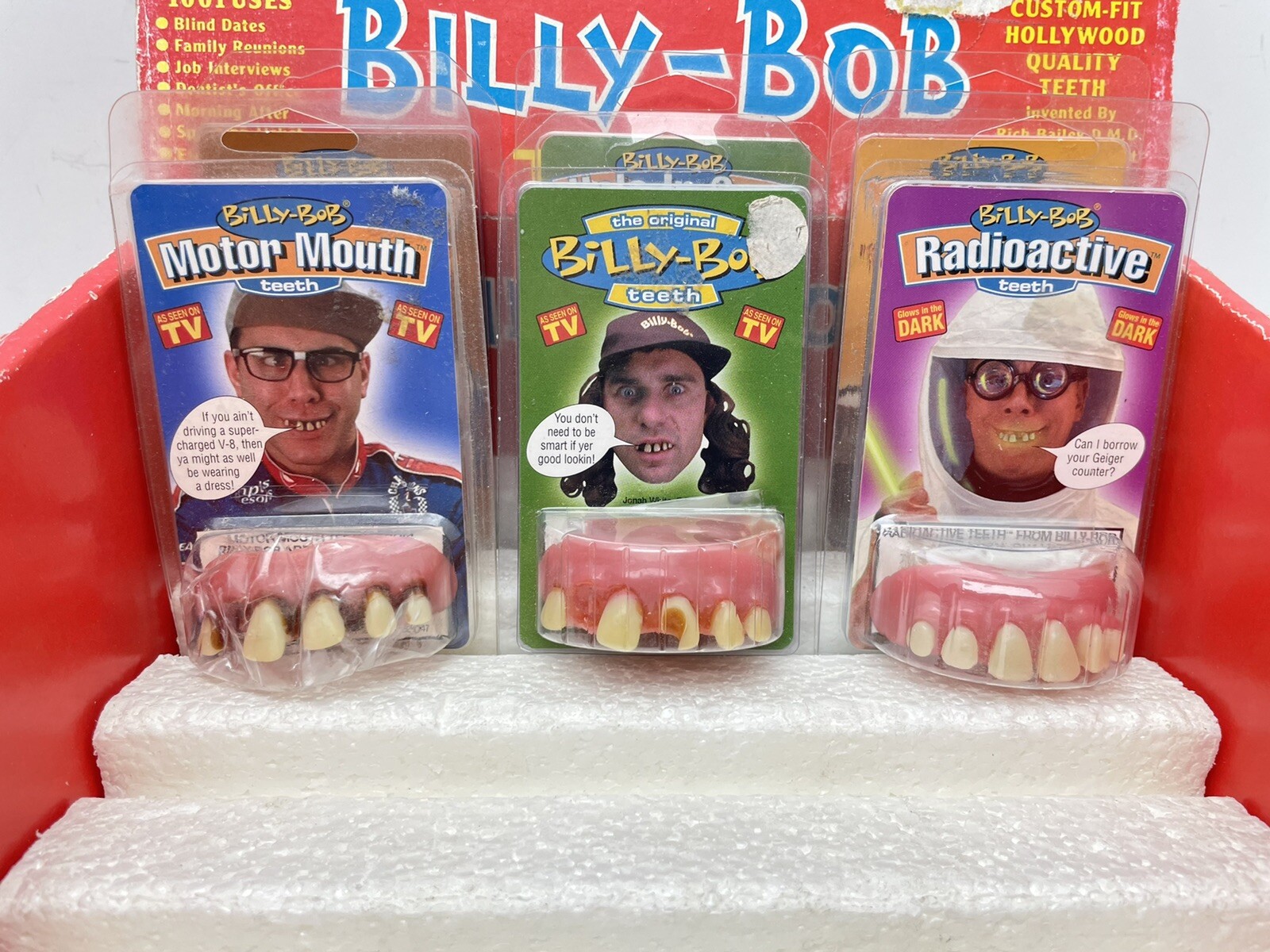 STORE DISPLAY BILLY-BOB TEETH ASOTV w/ 11 DIFFERENT NEW SETS VAMPIRE GLOW