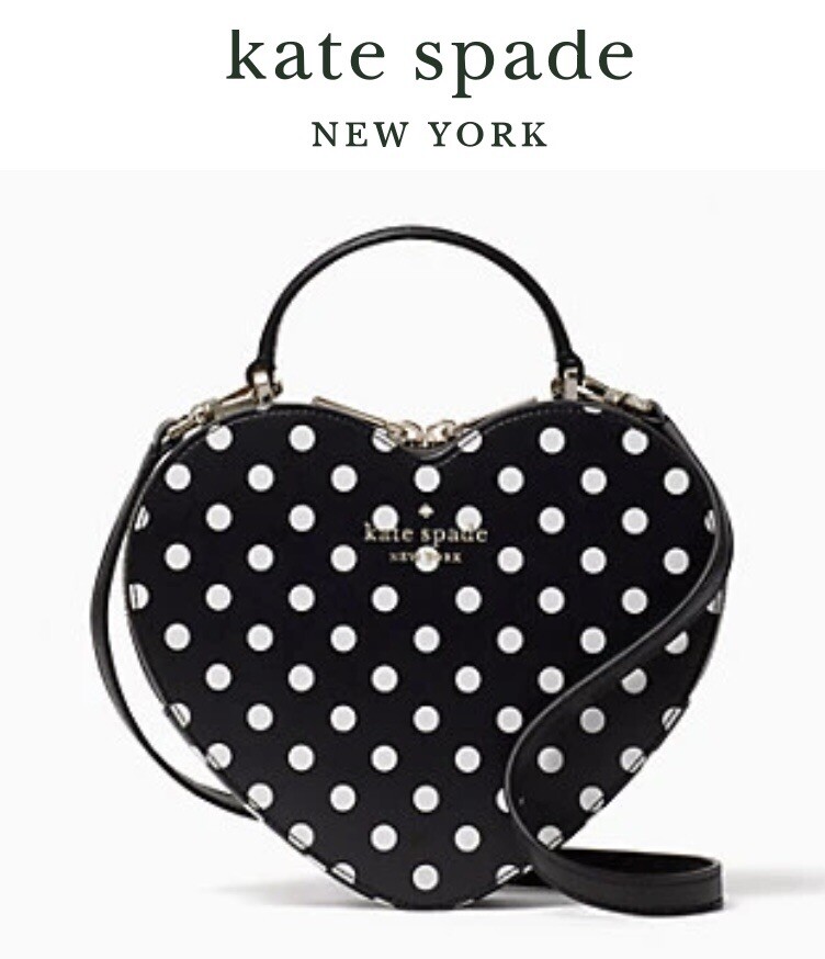 NWT-Kate Spade-Love Shack-Heart Crossbody/Handbag-Black