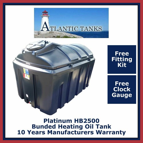 2500 Litre Horizontal Platinum Bunded Domestic Heating Oil Storage Tank