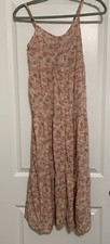 Pink rose flowered dress size Small