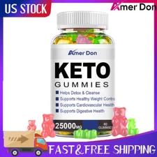 Keto BHB Gummies For Fat Burn ACV Weight Loss Detox Keto Diet Pills 60/120 Gummy
