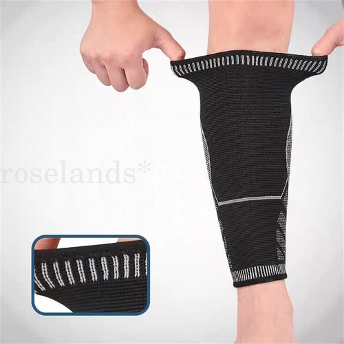 Calf Leg Running Sport Compression Sleeve Socks Shin Splint Support Brace Guard - Picture 14 of 14
