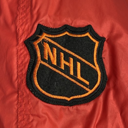 Chicago Blackhawks CAMPRI TEAMLINE Long Puffer Down Jacket Size L Vintage 90s - Picture 9 of 24