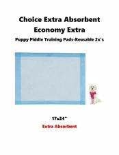 17x24" 1200 Absorb-It-All 4-Layer Puppy Puppy Training Pads Reuse 2-3x's