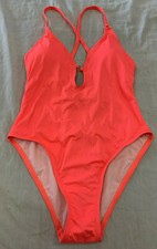 NWT EMERALD BAY WOMENS ONE PIECE PLUNGING SWIMSUIT SIZE 8