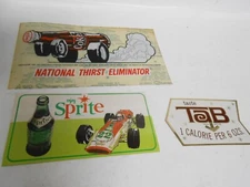 Vintage Coca Cola Sprite TAB Soda  #22 Indy Racecar Eliminator Sticker NOS