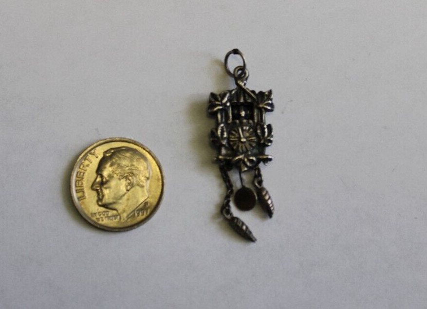 Sterling Silver Cuckoo Clock Charm View 2