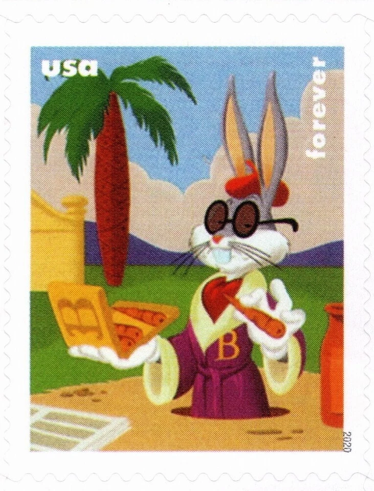 USA 2020 BUGS BUNNY CHARACTERS LOONEY TOON 20 STAMPS S/S SUPER NICE MNH - Image 4 of 4
