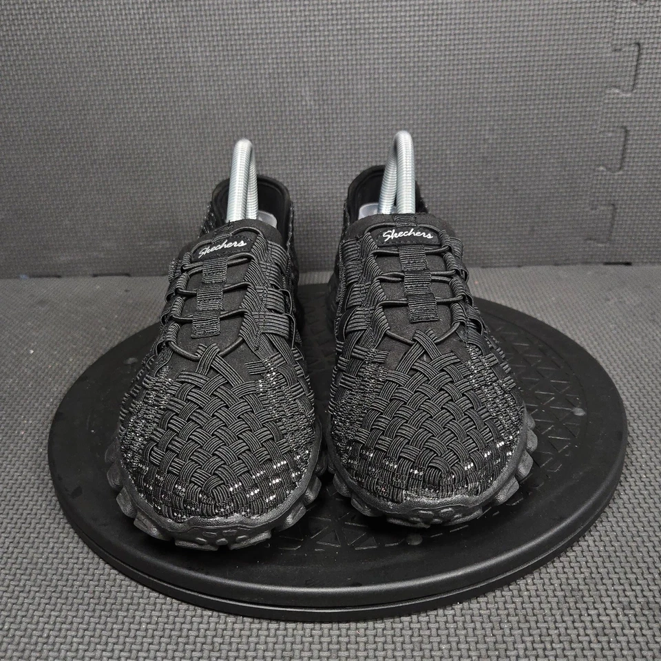 Skechers EZ Flex 2 Shoes Womens Sz 8.5 Black Purple Comfort Slip On Trainers - Image 2 of 4