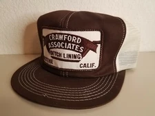 Vintage Crawford Associates Ditch Lining Blythe Ca. Hat Patch Snapback K Brand