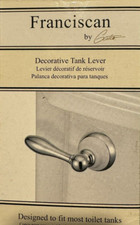 Franciscan Decorative Toilet Tank Lever - White Ceramic / Polished Chrome - 4963