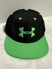 Under Armour Youth Trucker Hat/Baseball Cap Black Green Adjustable