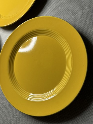vintage HOMER LAUGHLIN 1979 HARLEQUIN 10” Yellow Dinner PLATE LOT/3 Fiestaware - Picture 6 of 18