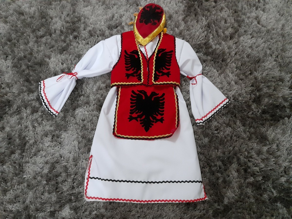 NEW ALBANIAN TRADITIONAL FOLK POPULAR COSTUME GIRLS 7 YEARS OLD ALBANIA #16