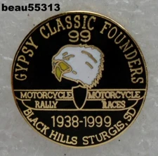 ⭐1999 STURGIS JACKPINE GYPSY SOUTH DAKOTA HARLEY MOTORCYCLE RALLY VEST PIN
