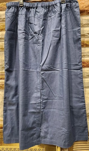 Denim & Co. Women's Stretch Denim Pull On Skirt w/Pockets . Size 2X. Blue - Picture 4 of 7
