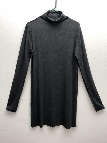 SEEMLESS Sharon Brunsher Womens Ribbed Knit Dress Turtle Neck Long Sleeve Sz 1 - 第 1/6 張圖片