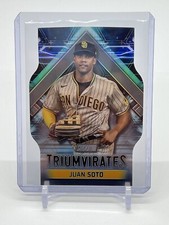 2023 Topps Stadium Club Baseball Juan Soto Triumvirates Chrome Die-Cut Yankees