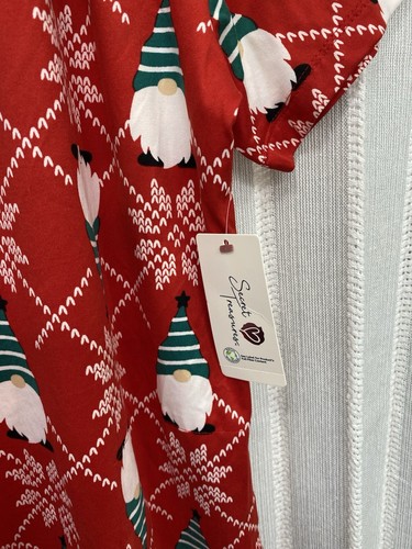 Pack Of 2 Women's Gnome Snowflake Red Sleep Shirt POCKETS Size 2X/3X NWT - 第 5/12 張圖片